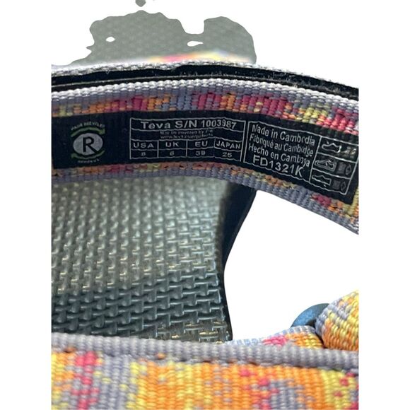 Teva Womens Pastel Multicolor Rainbow Original Universal Sandals Size 8 - Picture 4 of 9